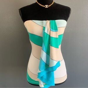 New York & Company Cream and Black Knit Top